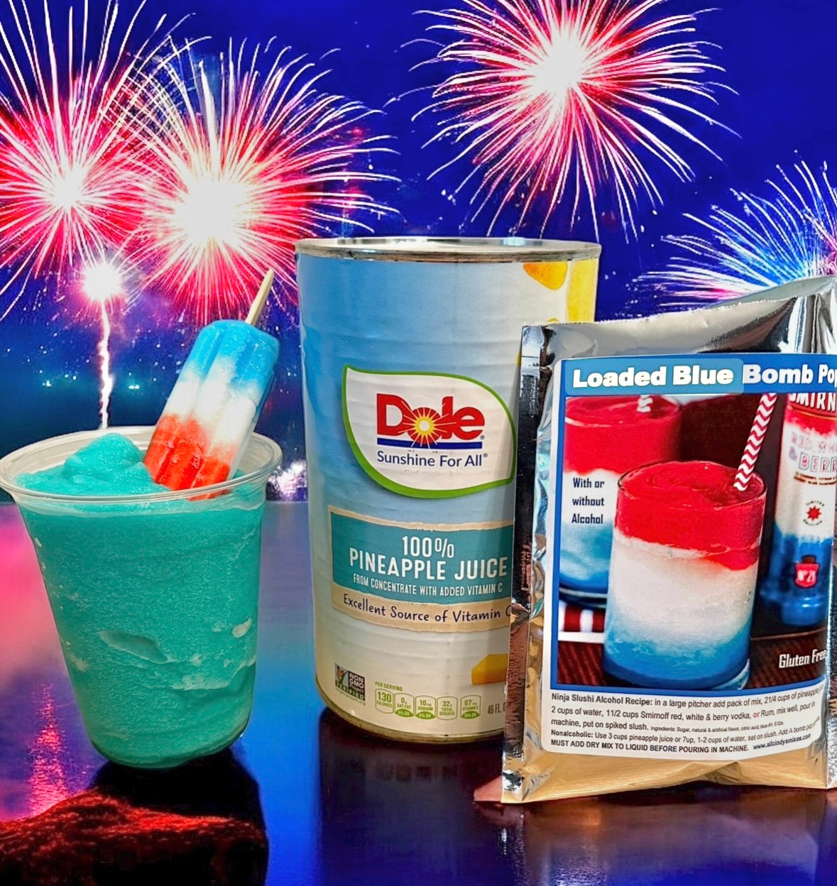 Loaded Blue Bomb Pop. (Ninja Slushi Recipe) A #1 Seller