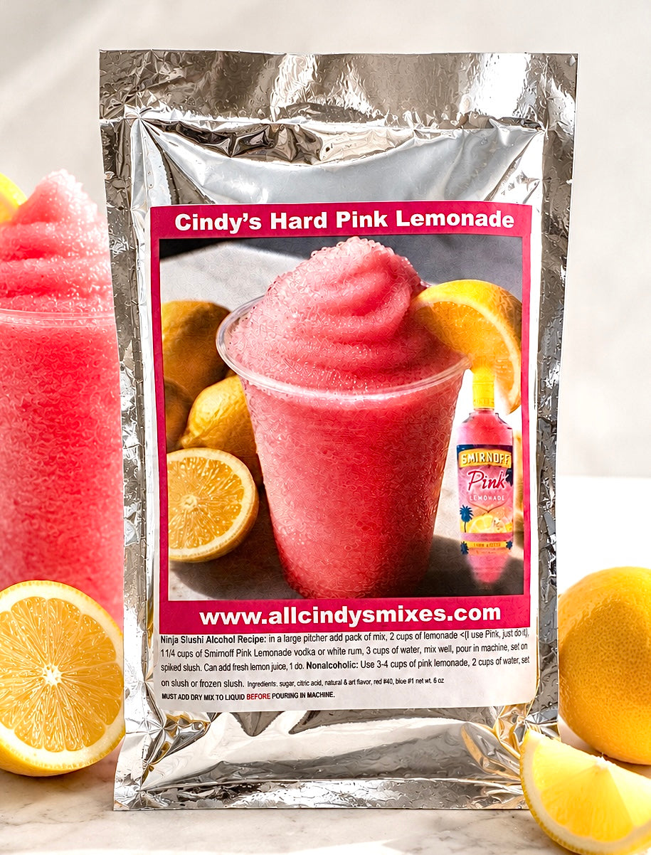 Cindys Hard Pink Lemonade Slush. "Ninja Slushi Recipe"
