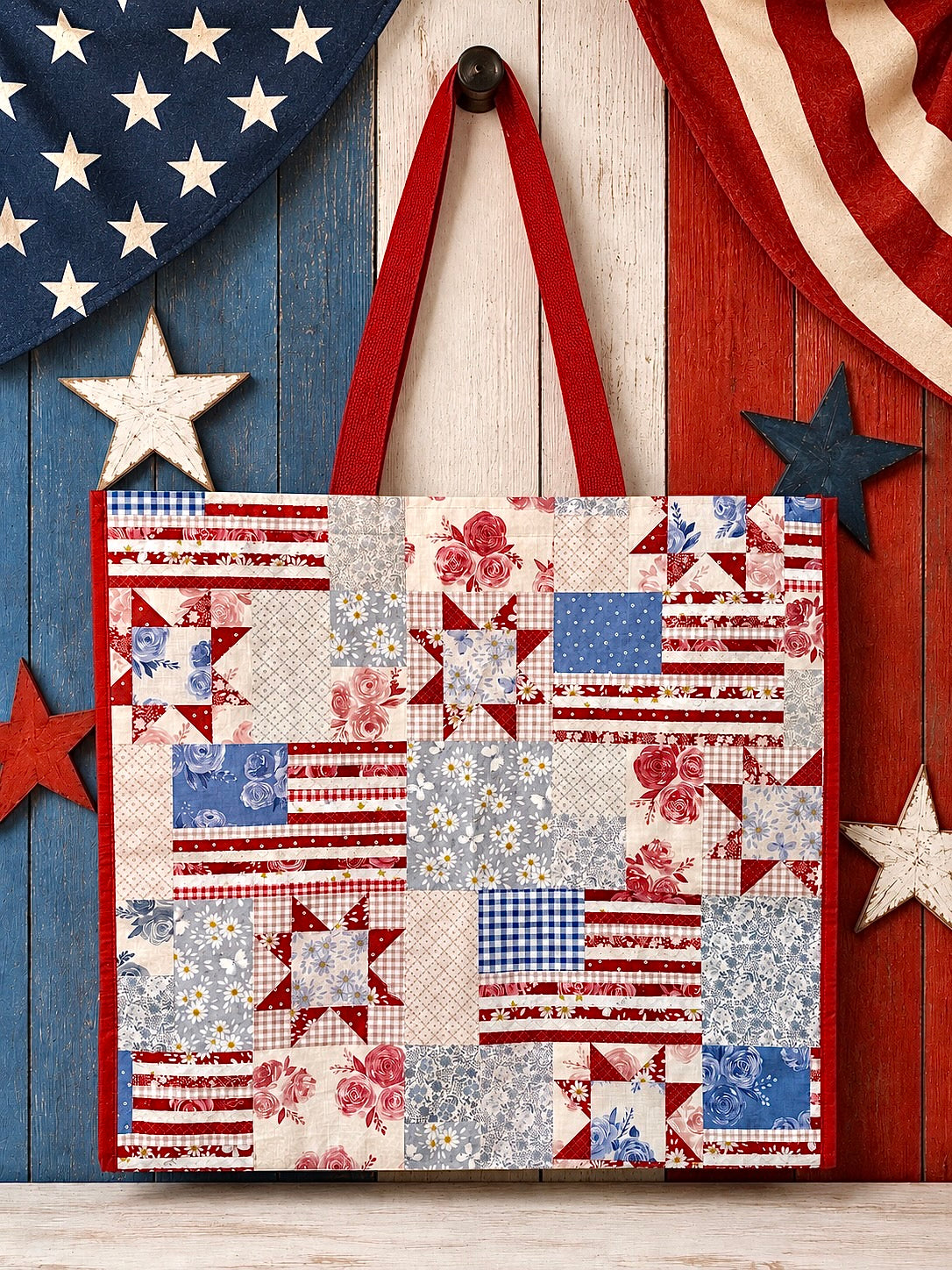 FREE Patriotic Quilted look Tote with Purchase of $120, Add Codes>Heat20 & FREETOTE