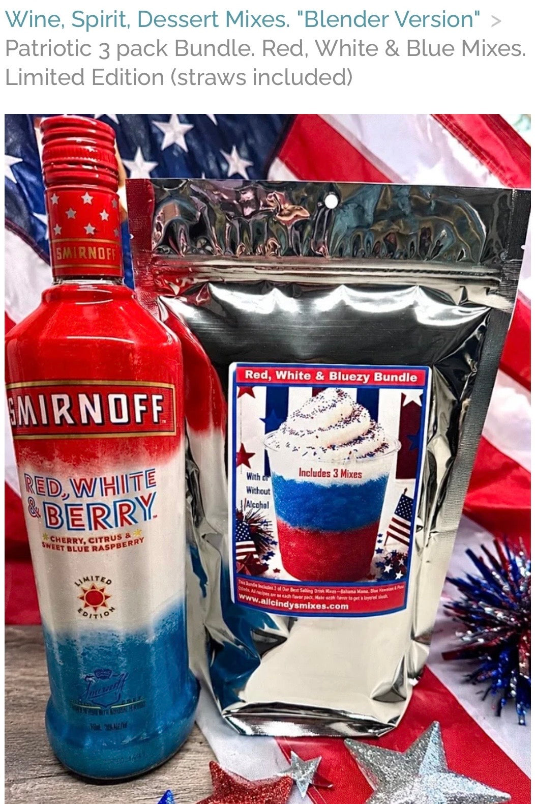 Patriotic 3 Mix Bundle>Bahama Mama, Blue Hawaiian, Pina Colada