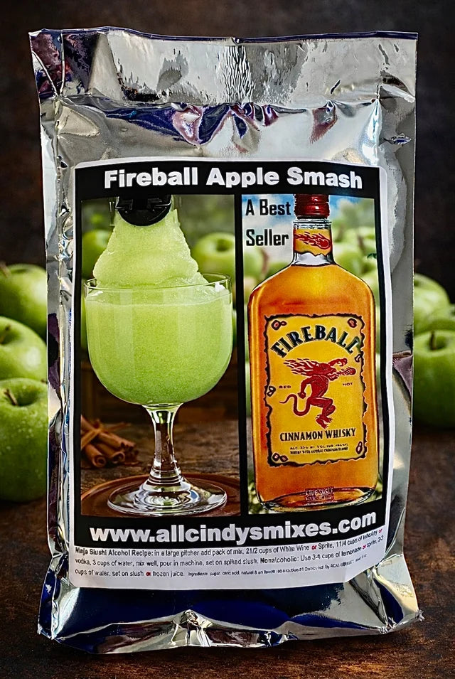Fireball Apple Smash. Ninja Slushi Recipe