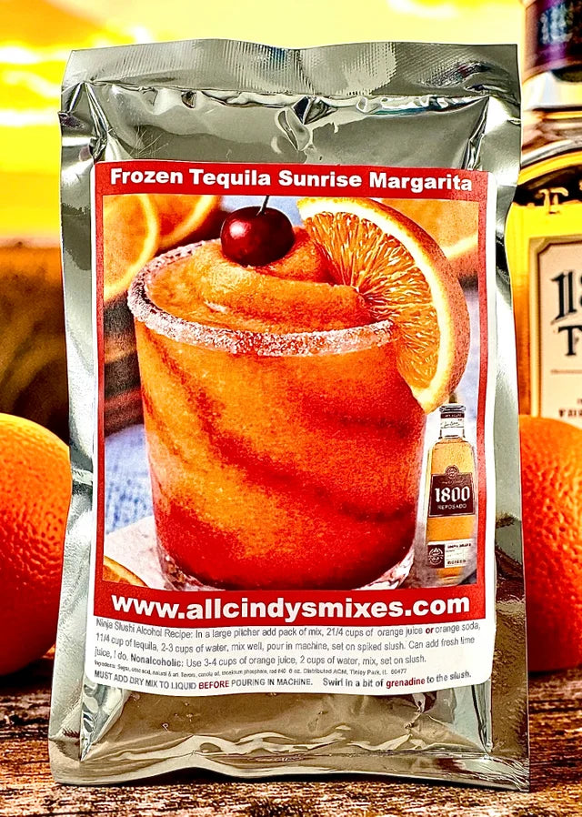 Frozen Tequila Sunrise Margarita. "Ninja Slushi Recipes"