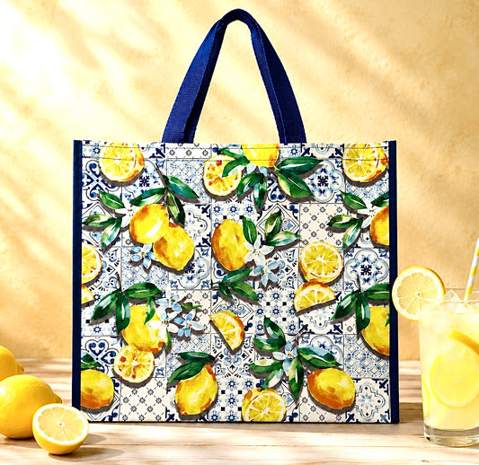 XL Reusable Tote bag with Lemons