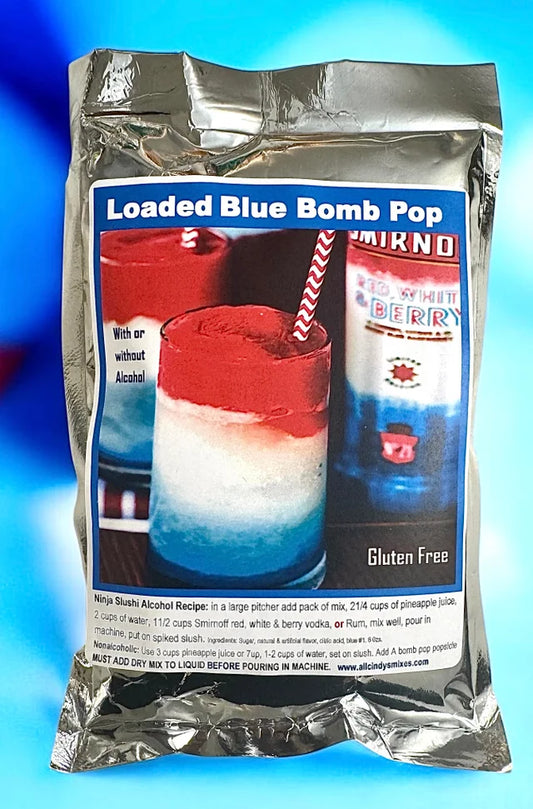 Loaded Blue Bomb Pop. Ninja Slushi Recipe