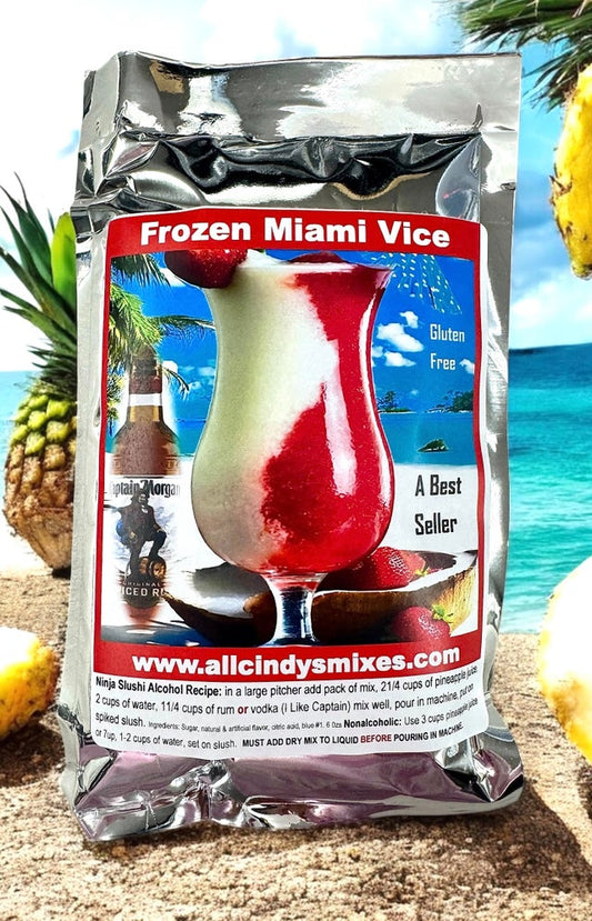 Frozen Miami Vice. "Ninja Slushi Recipe"