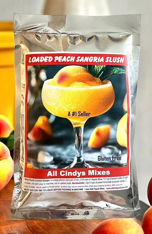 Loaded Peach Sangria Slush. "Ninja Slushi Recipe"